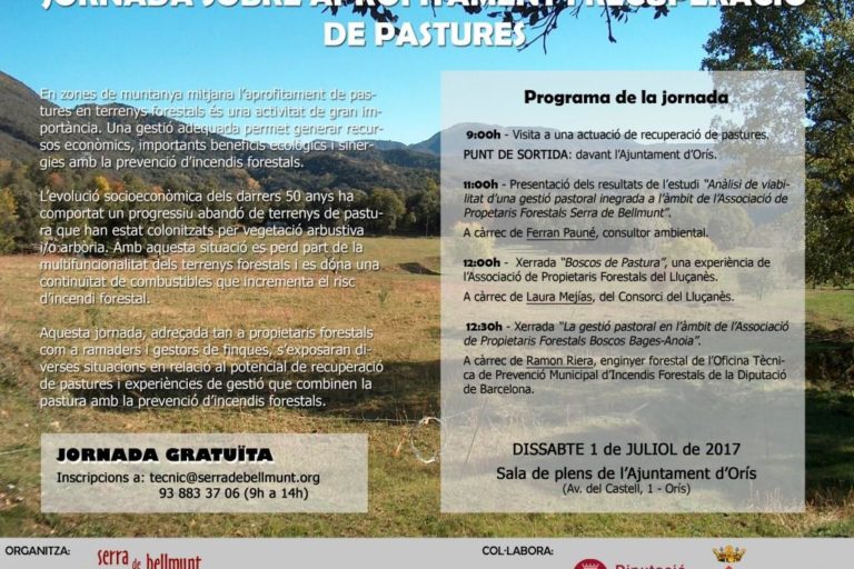 JORNADA SOBRE APROFITAMENT I RECUPERACIÓ DE PASTURES